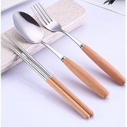BỘ THÌA DĨA ĂN, CÁN GỖ