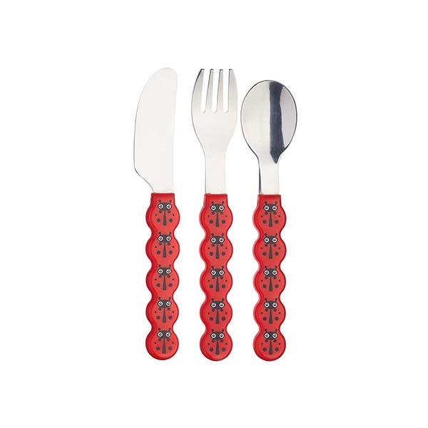 KITCHEN CRAFT, BỘ DAO DĨA THÌA CHO BÉ, 3 CHIẾC, MÀU XANH