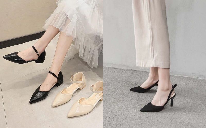 Phối trang phục cùng giày mũi nhọn