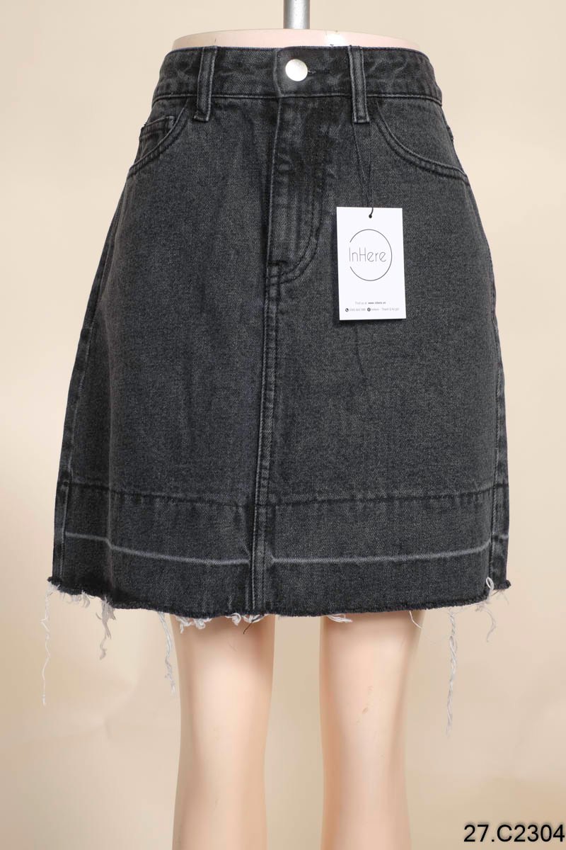 Sét áo trễ vai và chân váy jean cho bé gái CBT9502W | Bé Cưng Shop