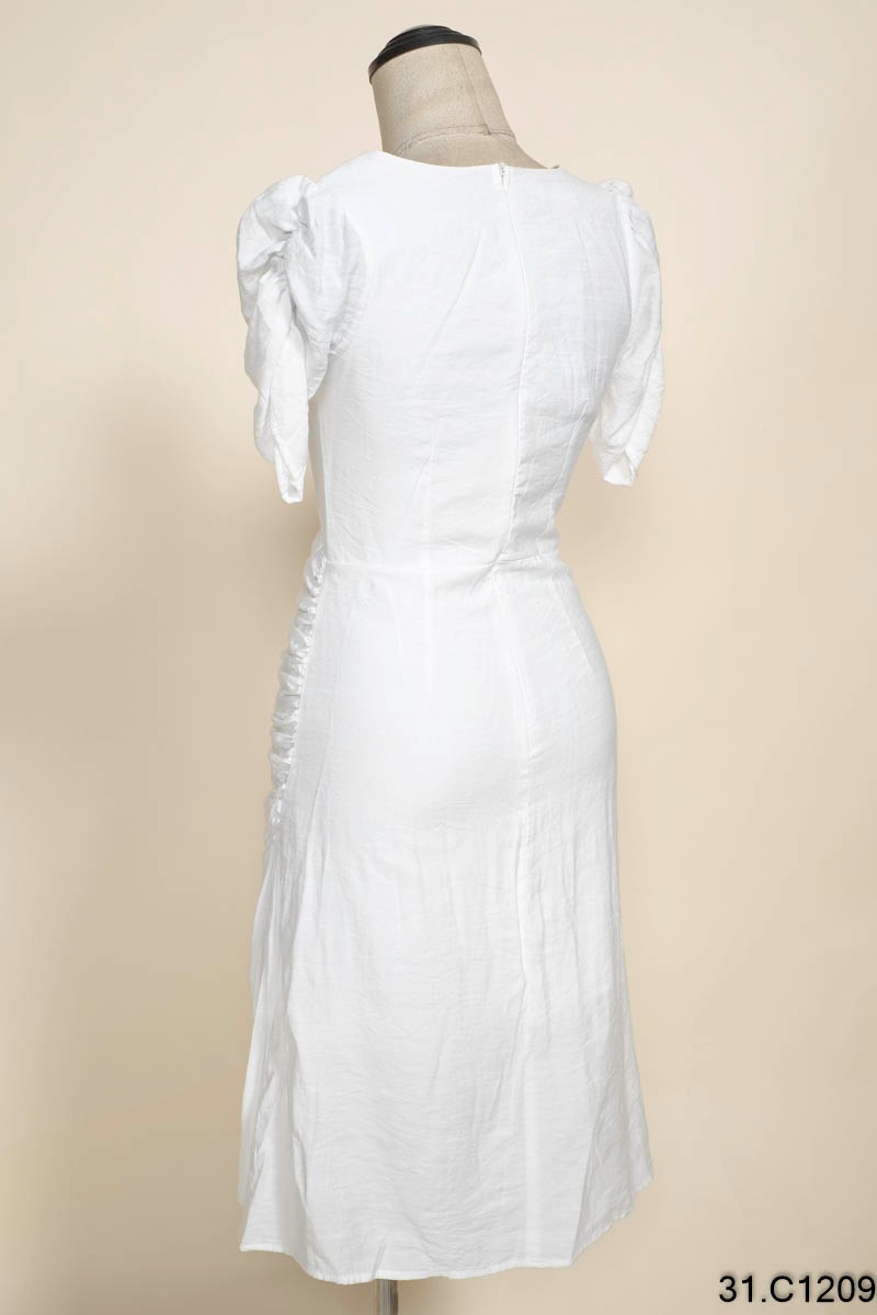 Mua Váy trắng dự tiệc cổ vuông thanh lịch – Đầm trắng đẹp tay ren VTD102 -  M tại alohasmart | Tiki