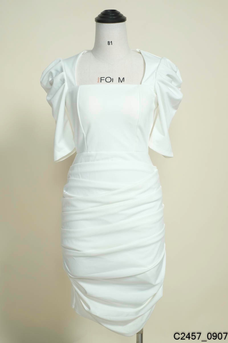 Vh238 Váy trắng dự tiệc dáng dài tay bồng [DVC&ACC] váy đầm tiểu thư cổ  vuông nữ tính | Lazada.vn