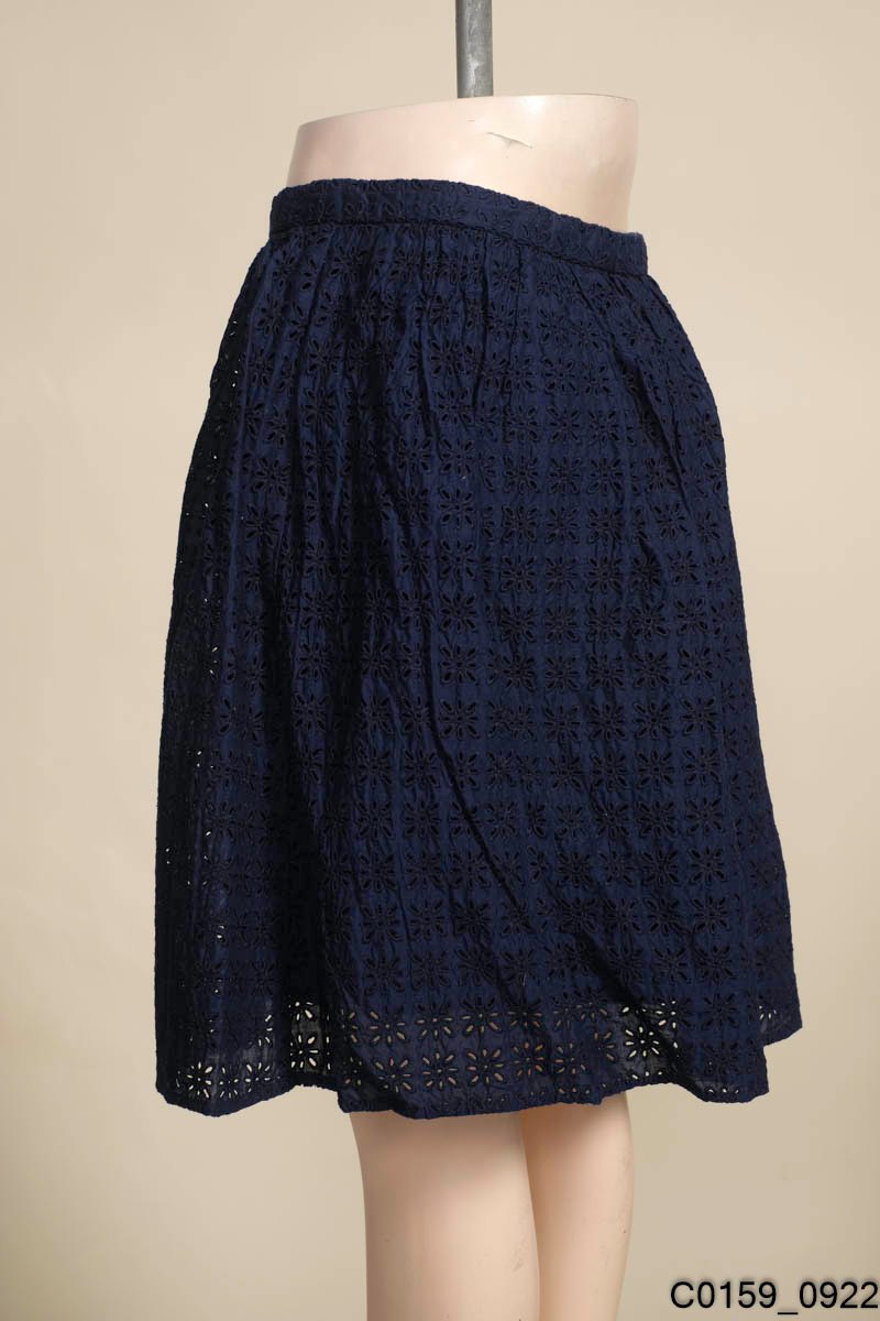 Chân váy xòe công sở màu xanh CV05-14 | Thời trang công sở K&K Fashion