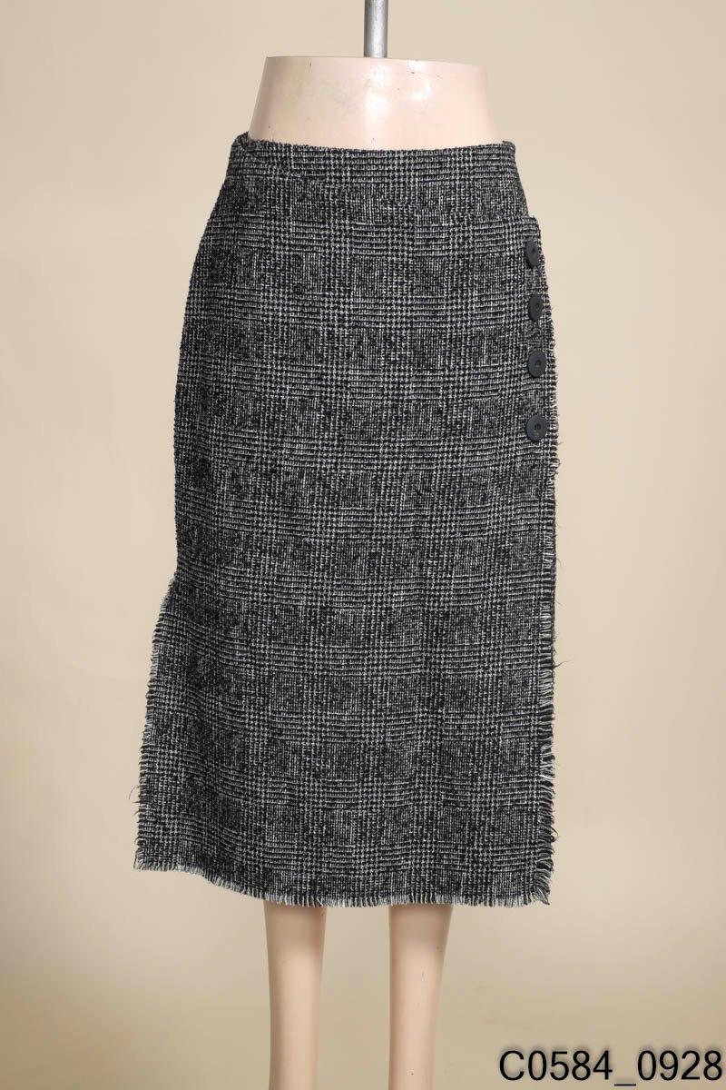 Chân váy dạ chữ A kèm quần đùi lót trong - QV19212