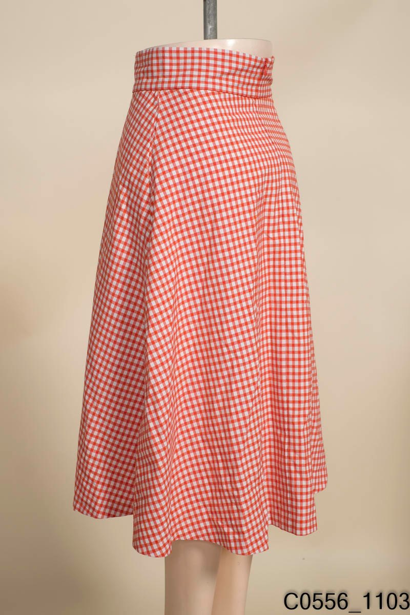 Đầm xòe peplum công sở họa tiết caro HL18-23 | Thời trang công sở K&K  Fashion