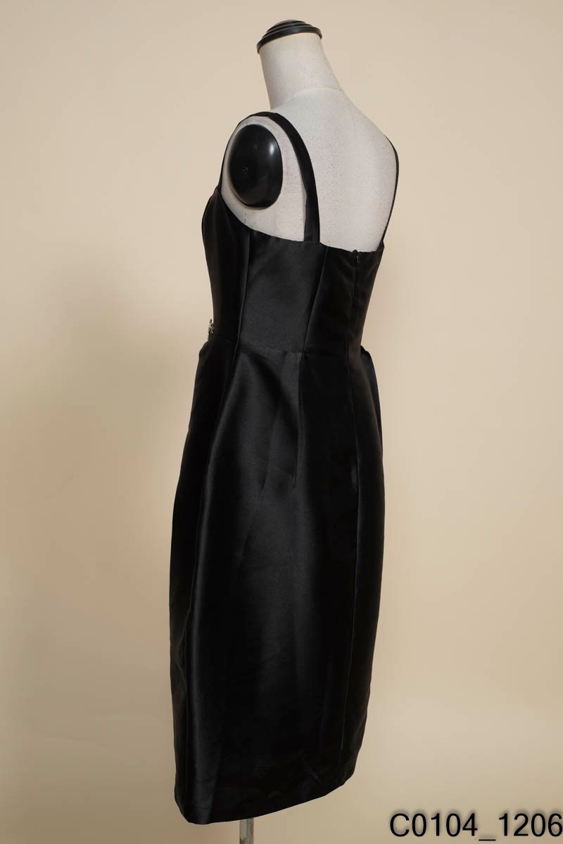 Đầm dự tiệc MINA thiết kế hai dây đắp nơ ngực dáng xoè phồng ngắn mini vải  gấm đen sang trọng xinh đẹp MN127 - Đầm, váy nữ | ThờiTrangNữ.vn