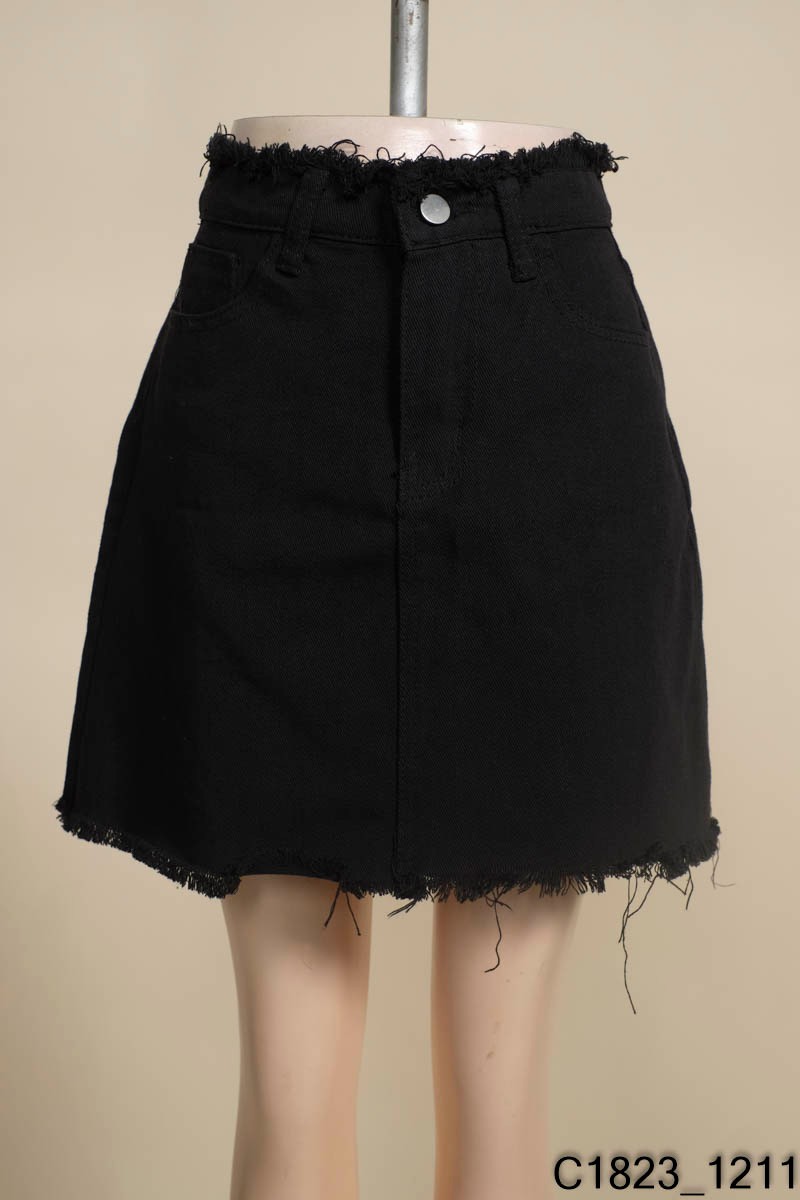 Chân váy jean chữ A SHINE CLOTHES đen trắng trơn,chân váy bò kaki ngắn cạp  cao có quần lót trong đen, trắng,xanh,be | Shopee Việt Nam