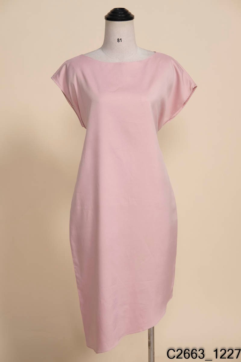 Đầm hồng dự tiệc dáng xòe cổ đính hoa HL26-16 | Thời trang công sở K&K  Fashion