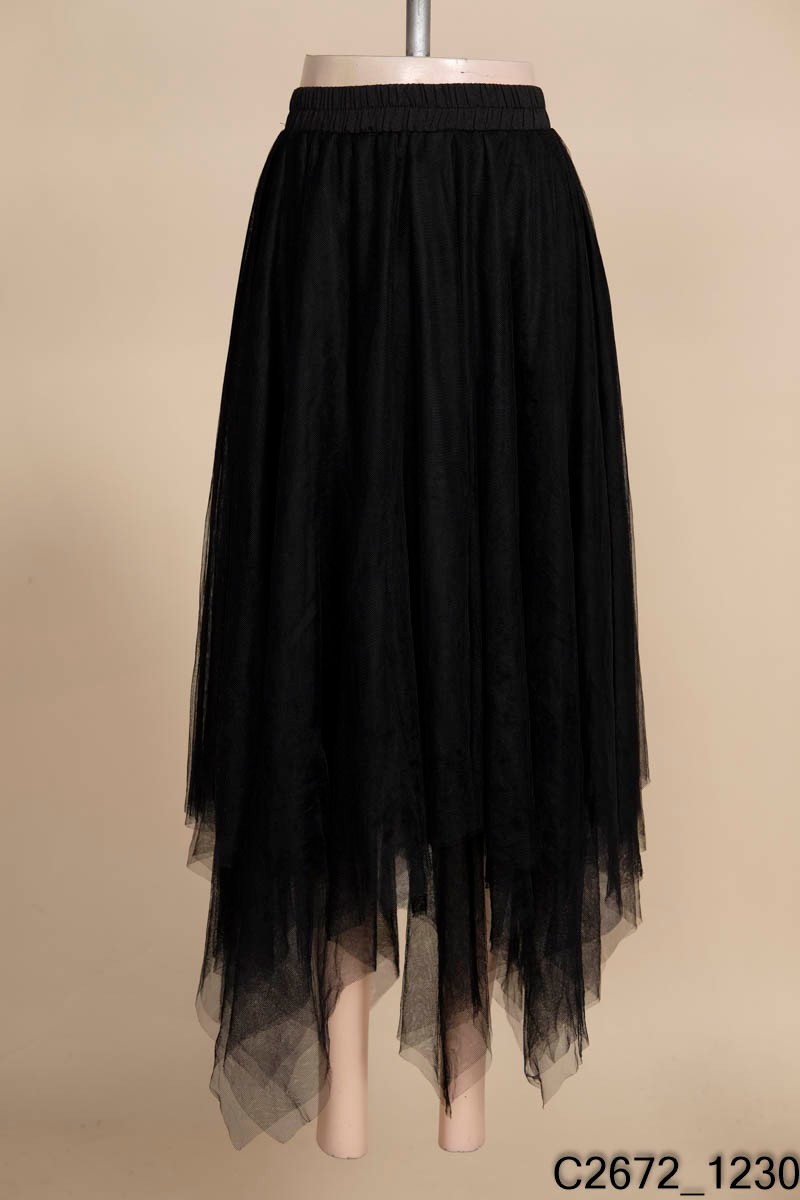 Mua Chân váy lưới tutu xếp ly dáng dài - Cà phê tại FS Collection | Tiki