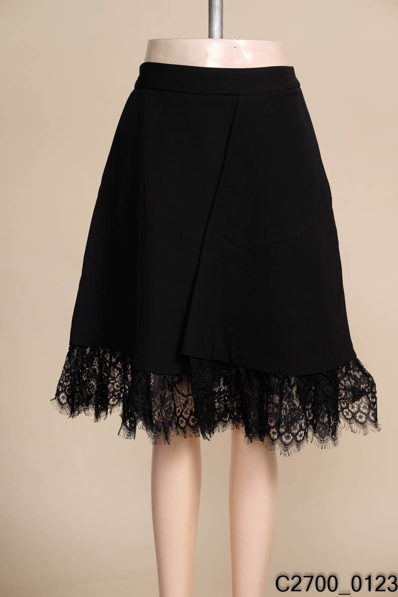 Chân váy đen xếp ly dáng xòe CV03-24 | Thời trang công sở K&K Fashion