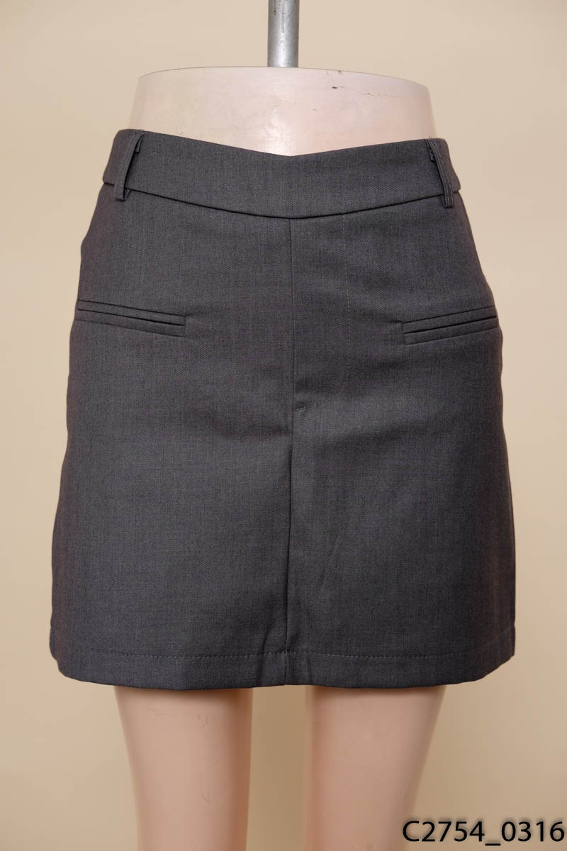 Chân váy mini - Màu xám đậm - Ladies | H&M VN