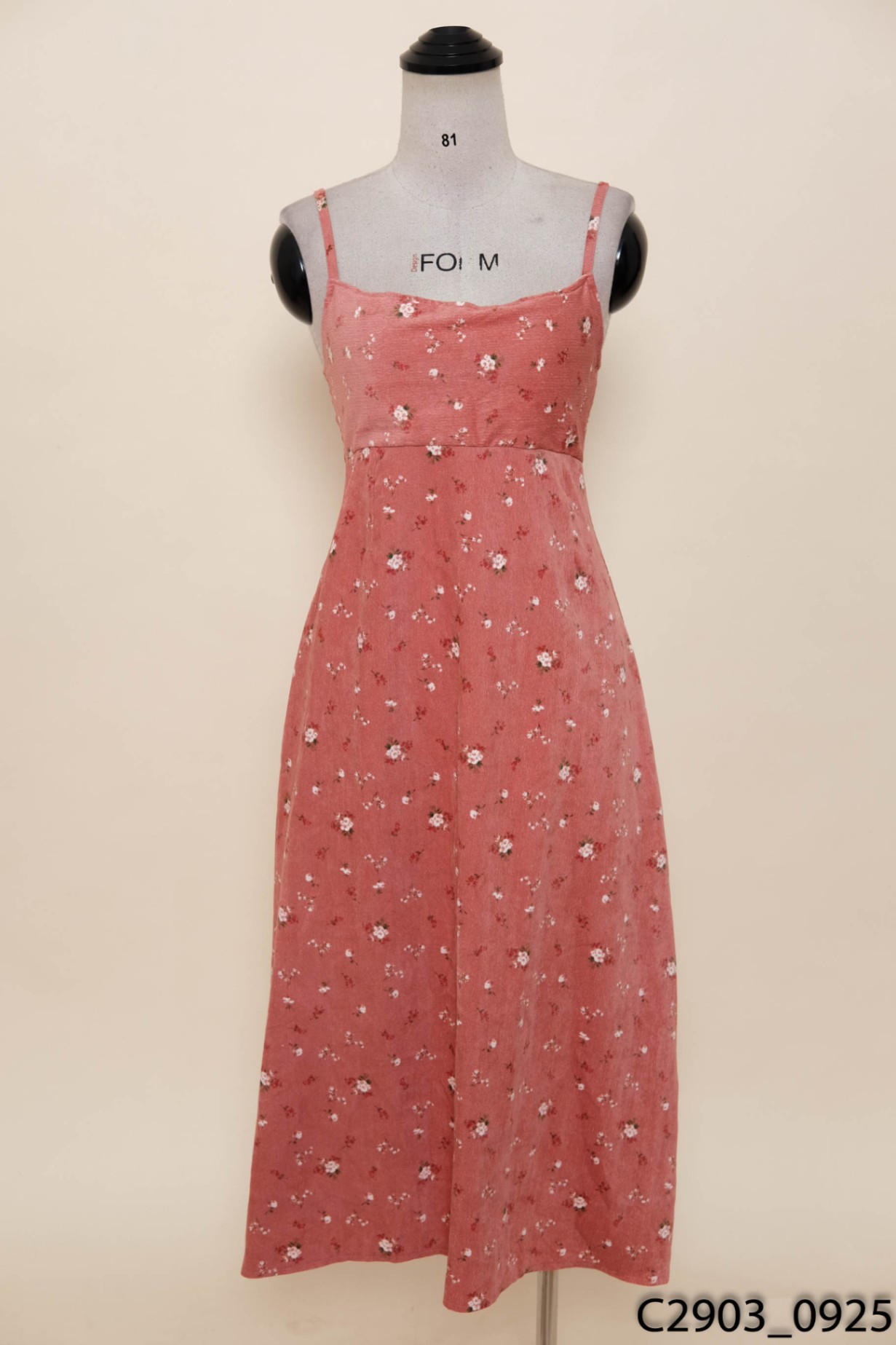 Đầm 2 dây hồng nhung tăm New Tags