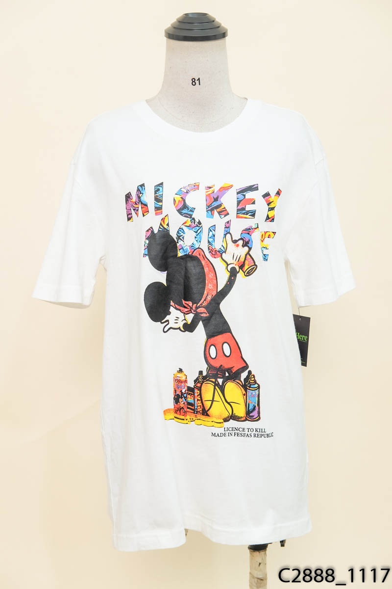 Áo thun trắng hình mickey