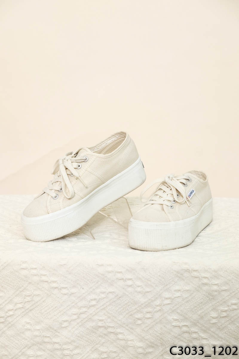 SUPERGA- Giày be độn đế /FULLBOX