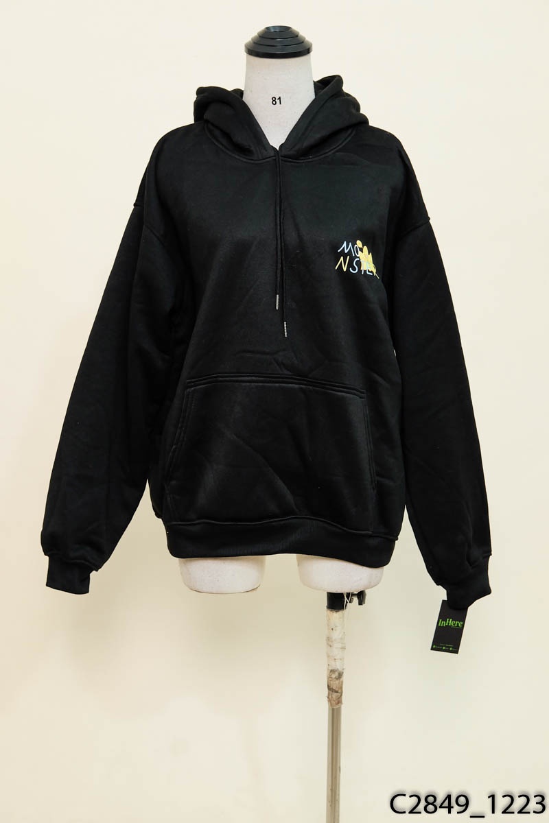 Áo hoodie nỉ đen