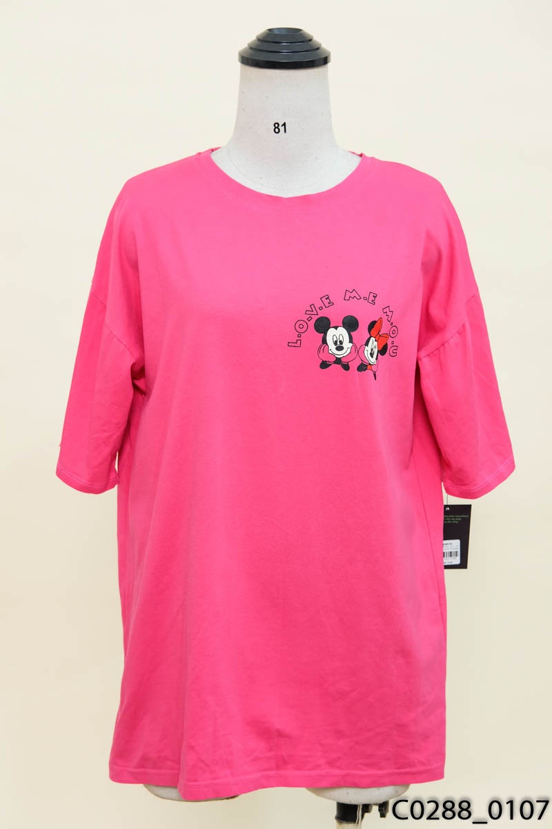 Áo thun hồng hình mickey