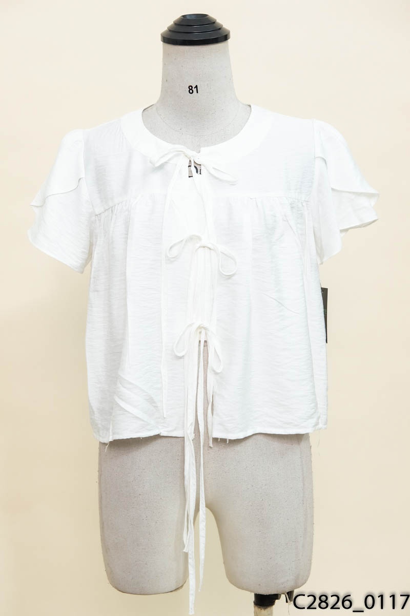 OLARI-Áo babydoll trắng New Tags