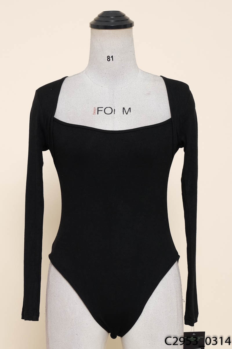 Áo bodysuit đen