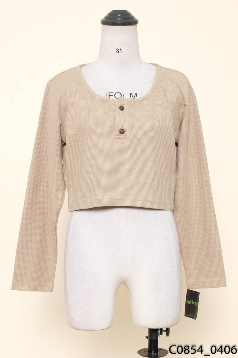 Áo croptop nâu