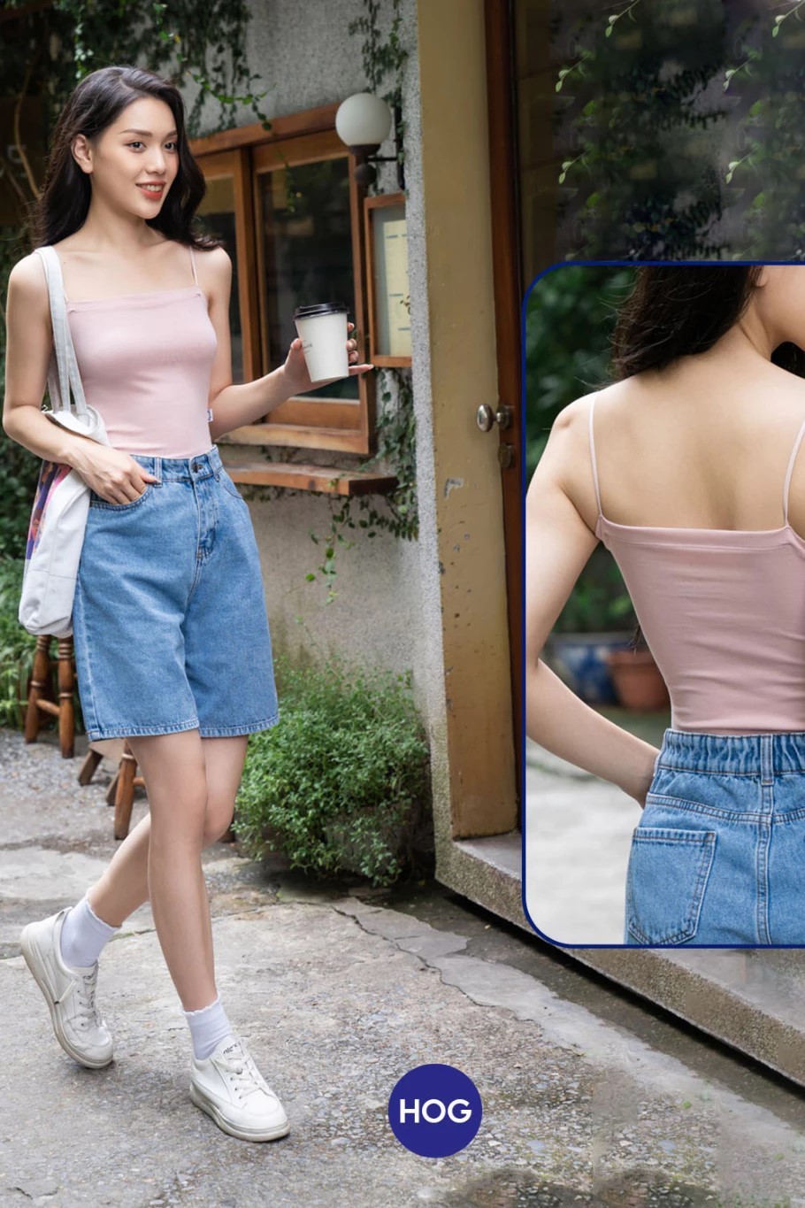 YODY- Áo 2 dây hồng New Tags
