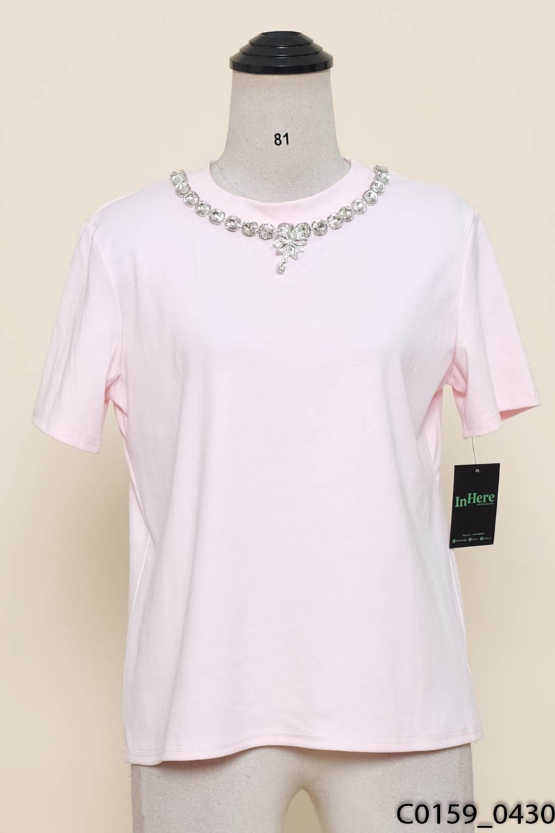 M9 - Áo thun hồng cổ đá New Tags