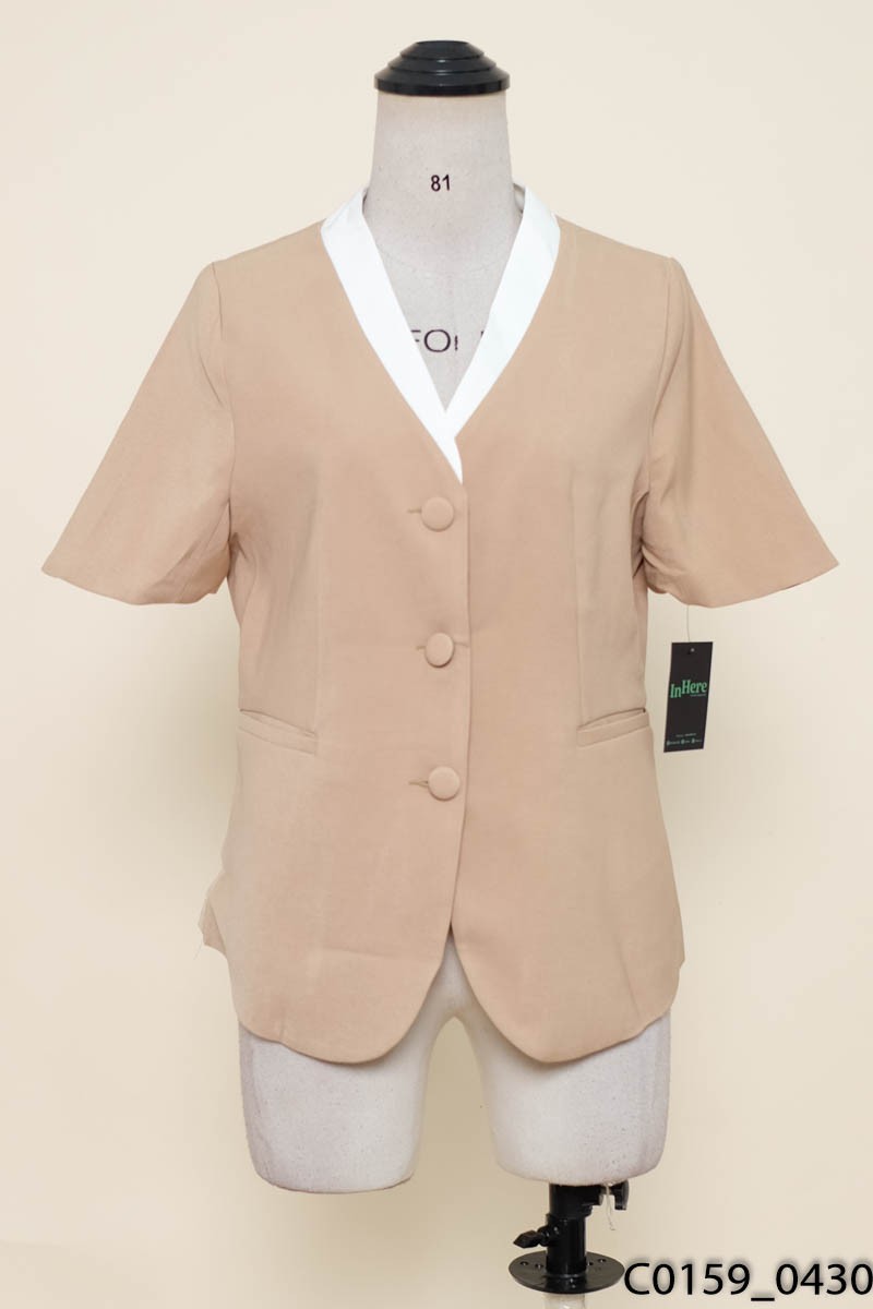 BETTER ON - Áo nâu viền trắng New Tags