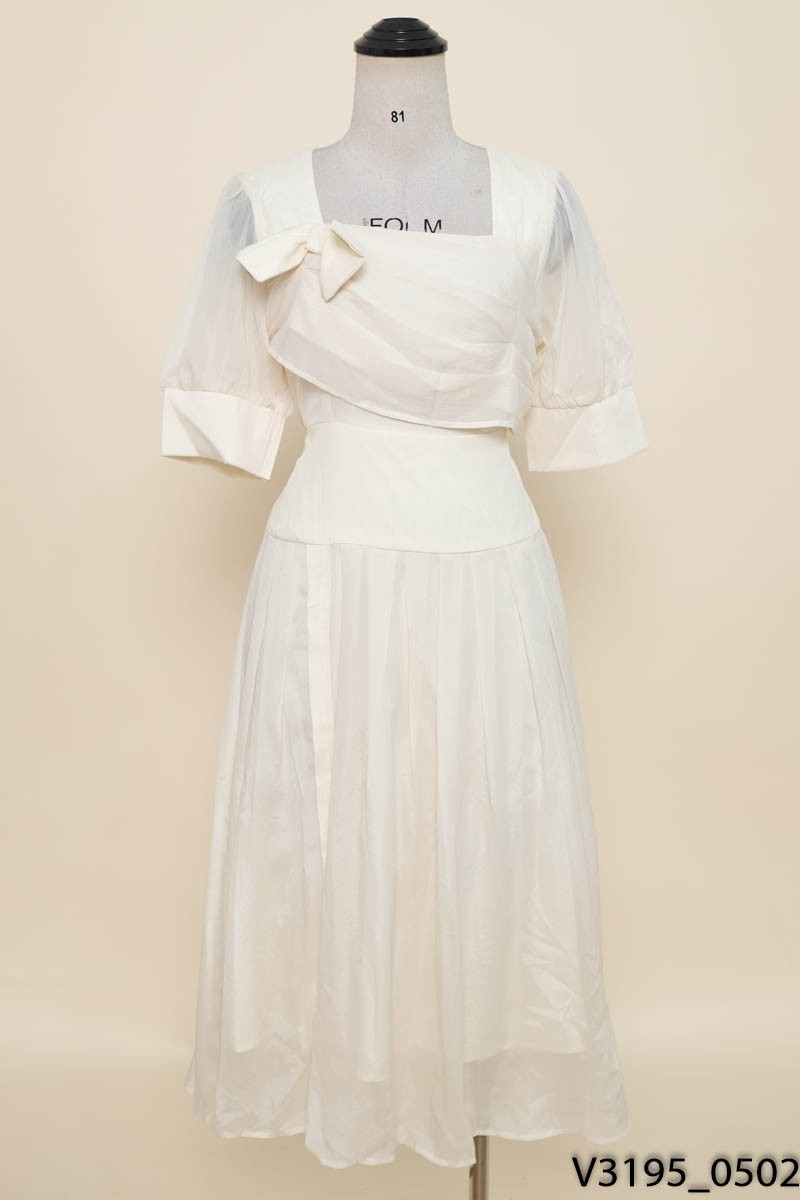 MẨU BOUTIQUE- Đầm voan be nơ ngực New Tags