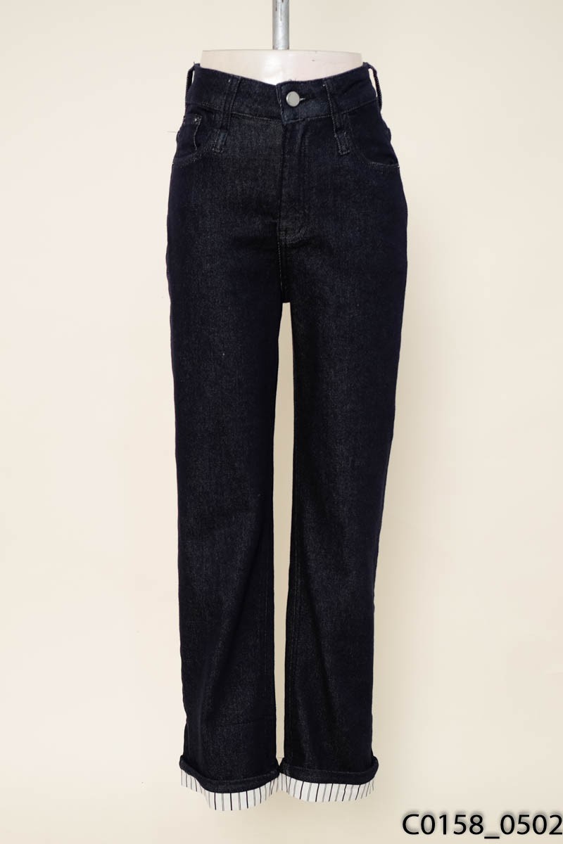 Quần jeans xanh ống đứng New Tags