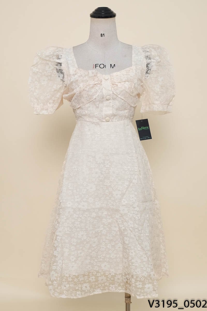 LAVIE DESIGN- Đầm be cúc bọc New Tags