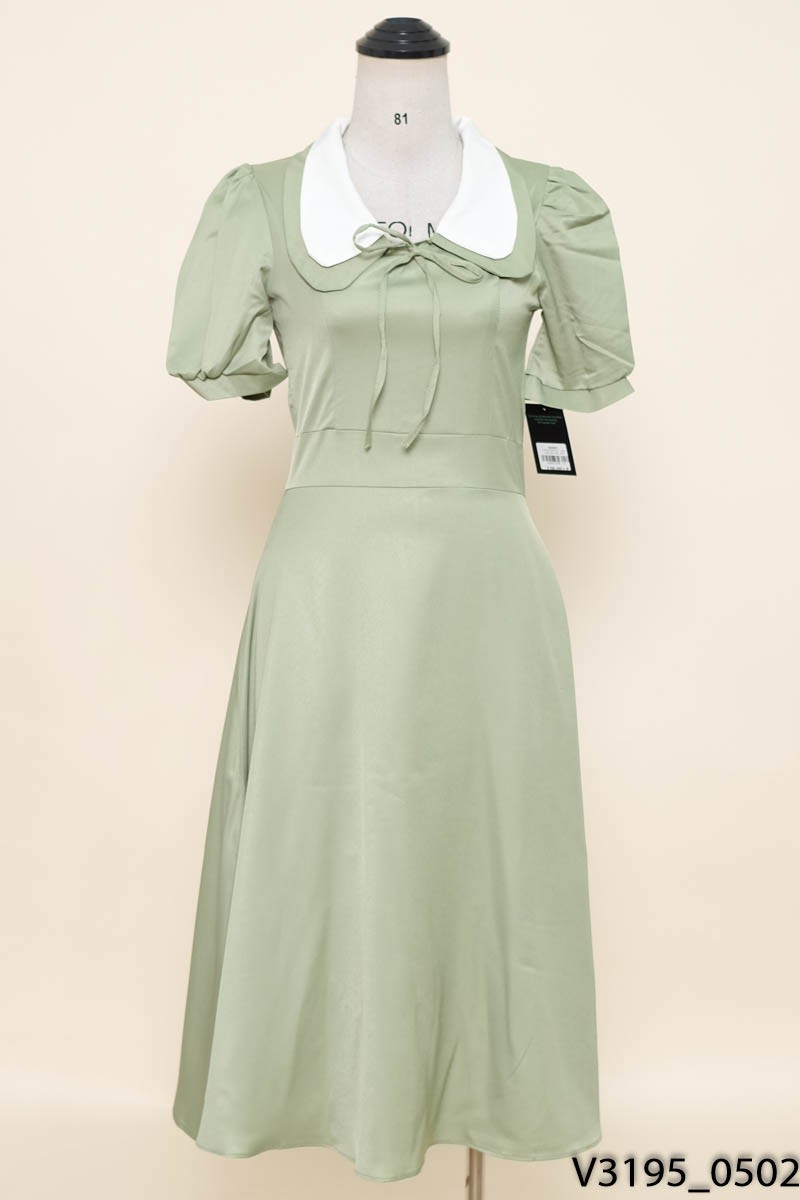 Đầm xanh bèo trắng New Tags