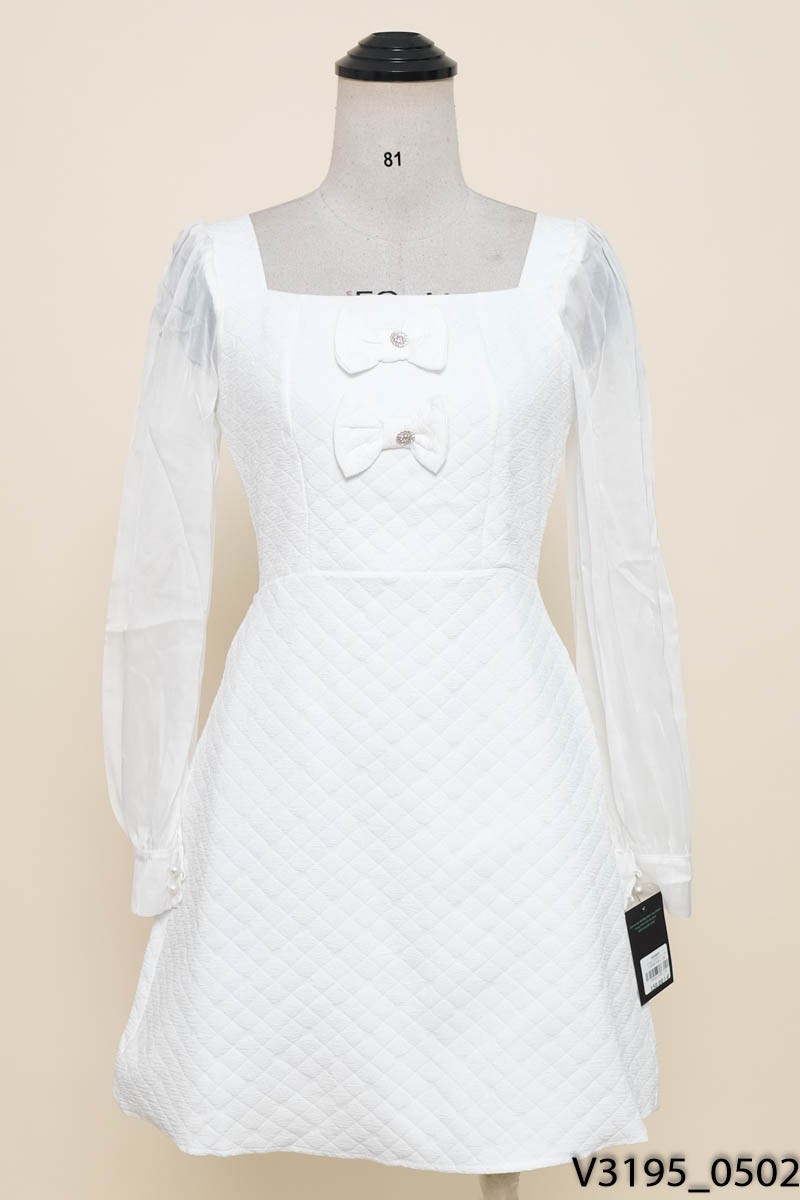 TG DESIGN- Đầm trắng tay voan New Tags