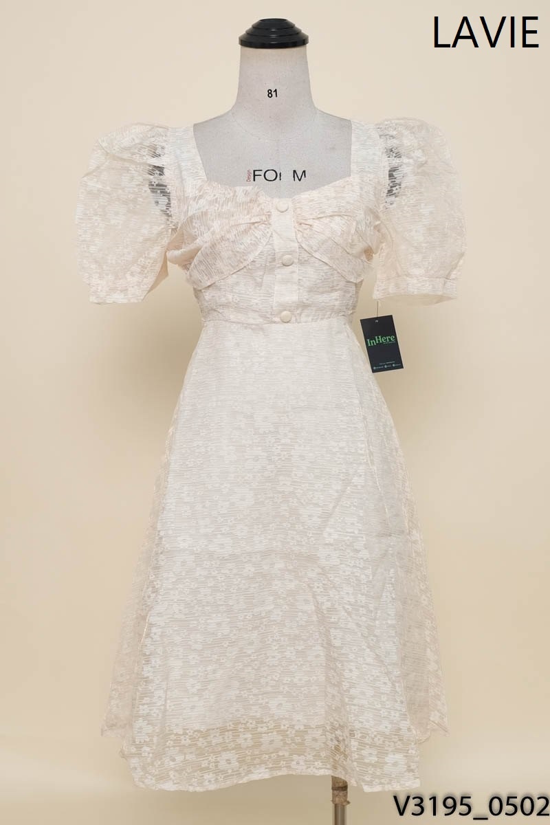 LAVIE DESIGN- Đầm be cúc bọc New Tags