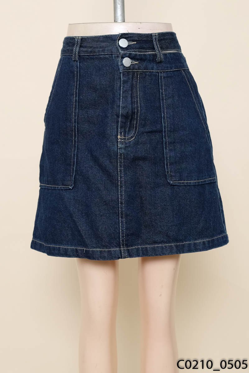 Chân váy jeans xanh