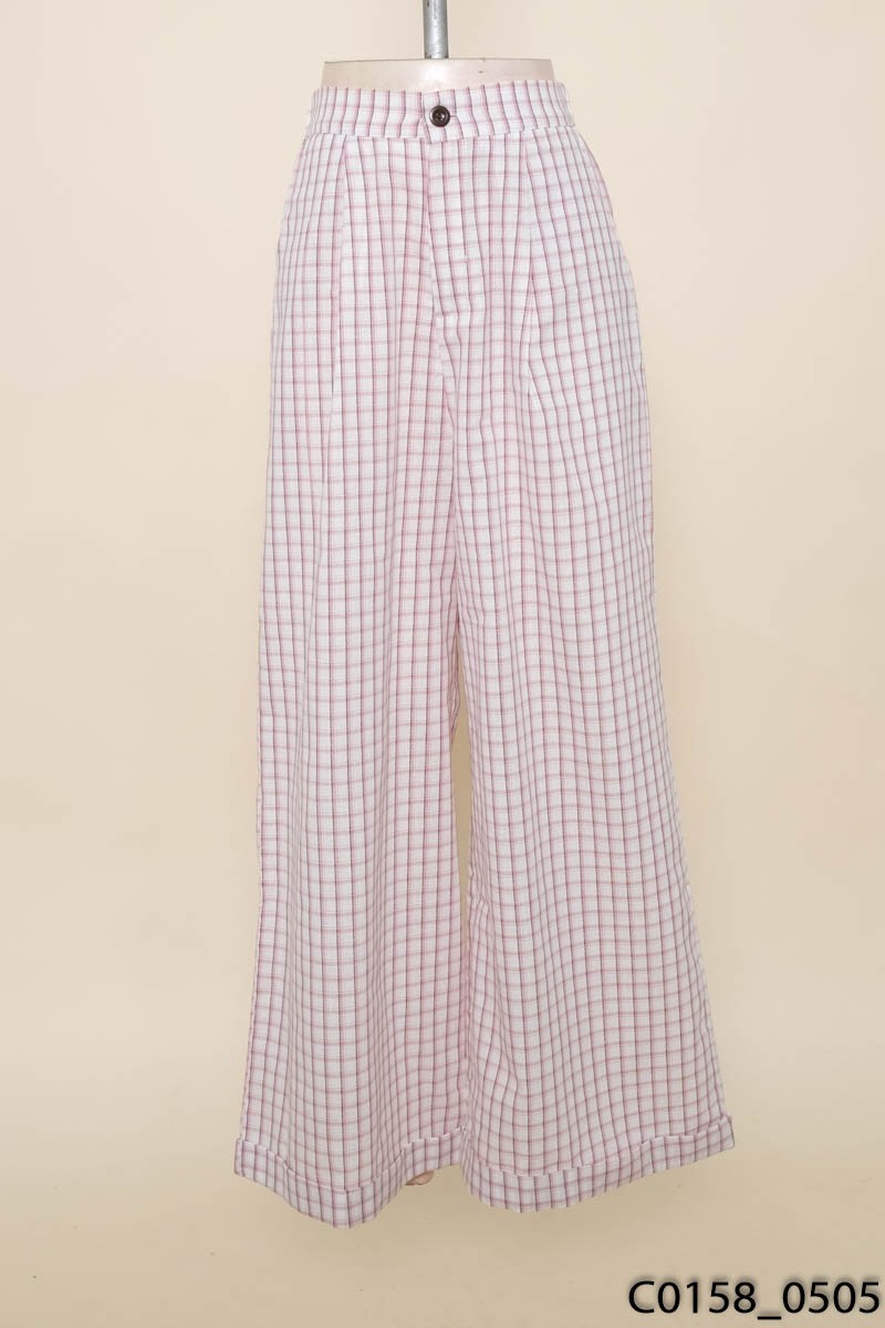 Quần hồng caro New Tags