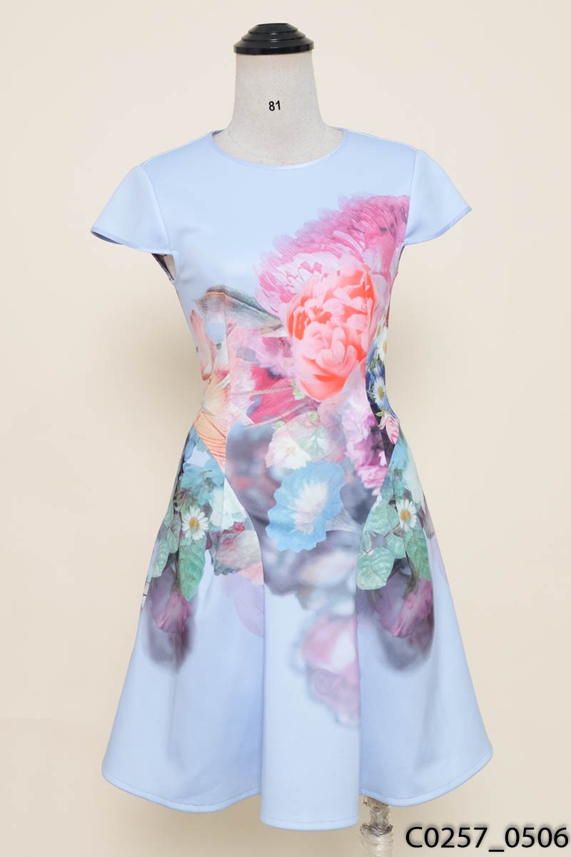 Đầm xanh hoa TED BAKER