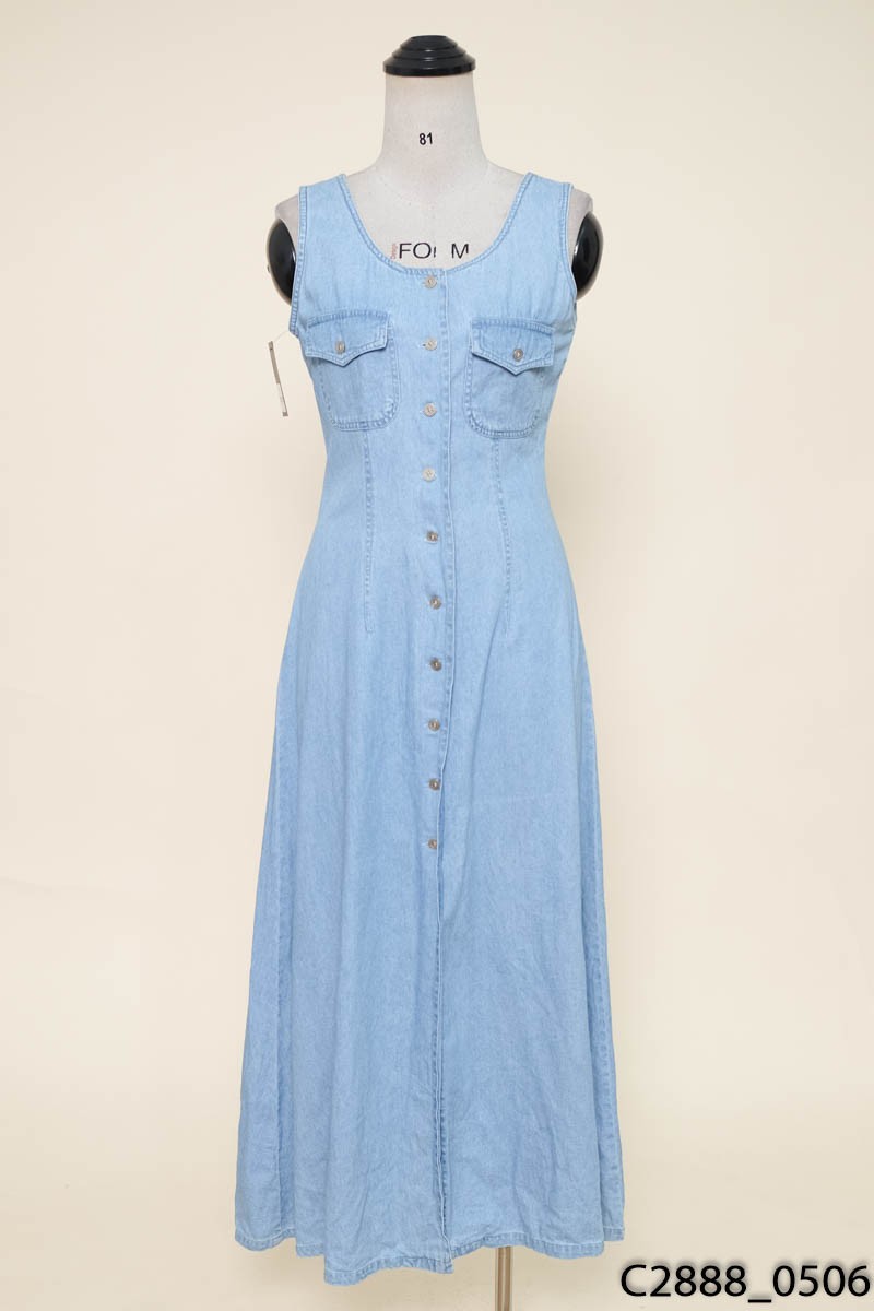 Đầm jeans xanh
