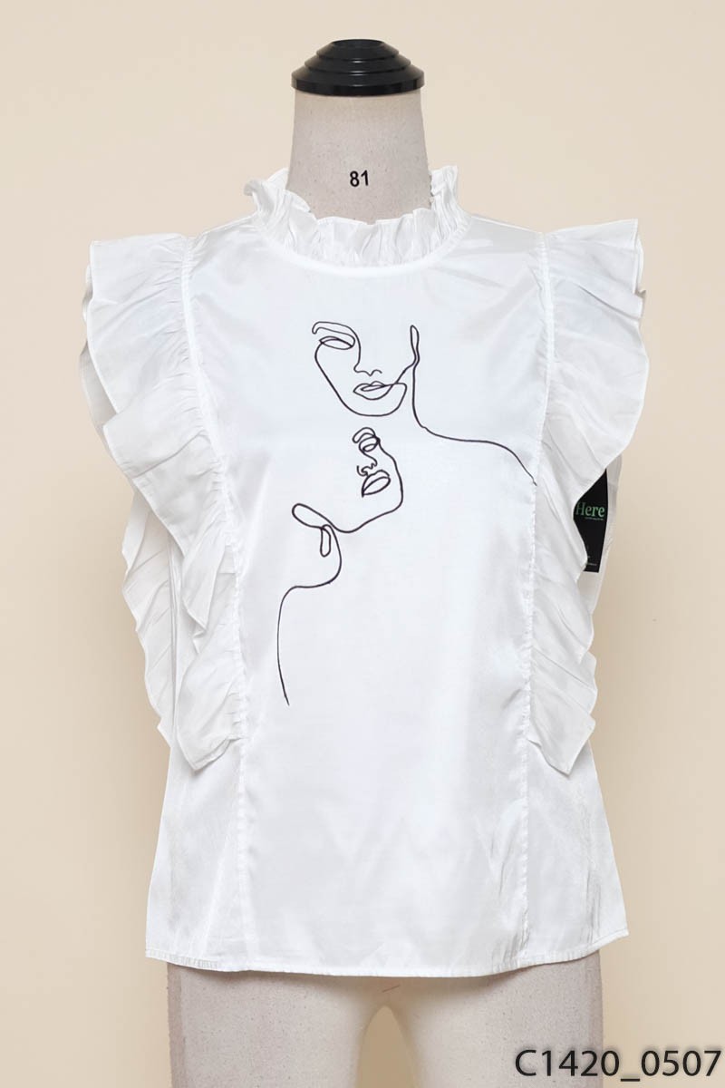 Áo trắng sát nách C'Chat