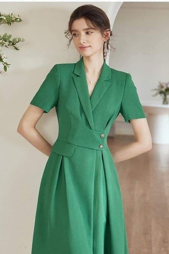 DORIS- Đầm xanh lá