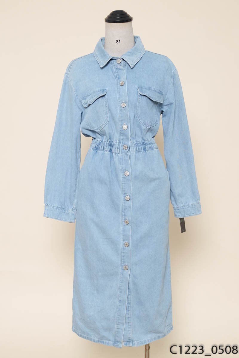 Đầm jeans dài tay