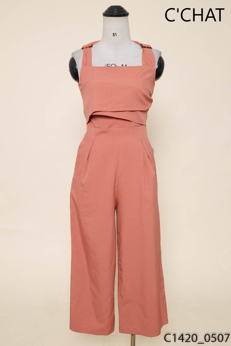 Jumpsuit hồng nơ C'Chat New Tags