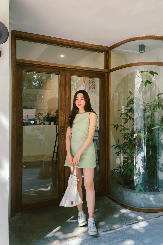 FABRIC HOLIC- Đầm xanh 2 dây
