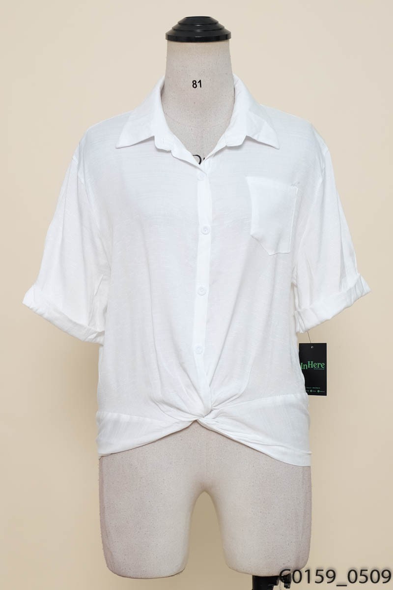 Áo trắng cộc tay