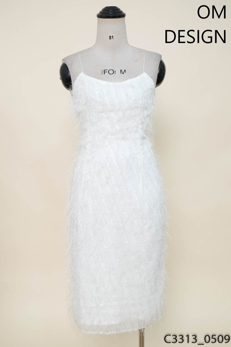 OM DESIGN - Đầm 2 dây trắng