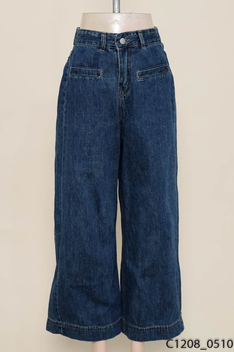 MEISY STUDIO-Quần jeans xanh ống rộng