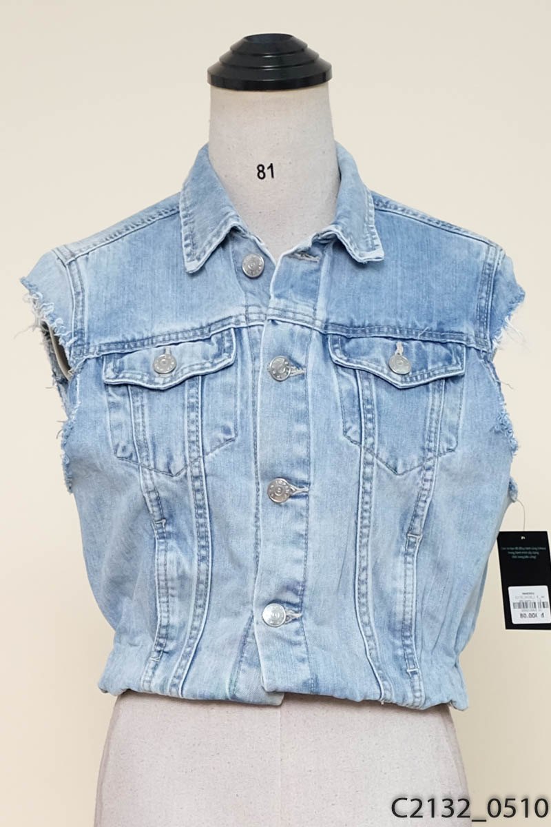 Áo gile jeans