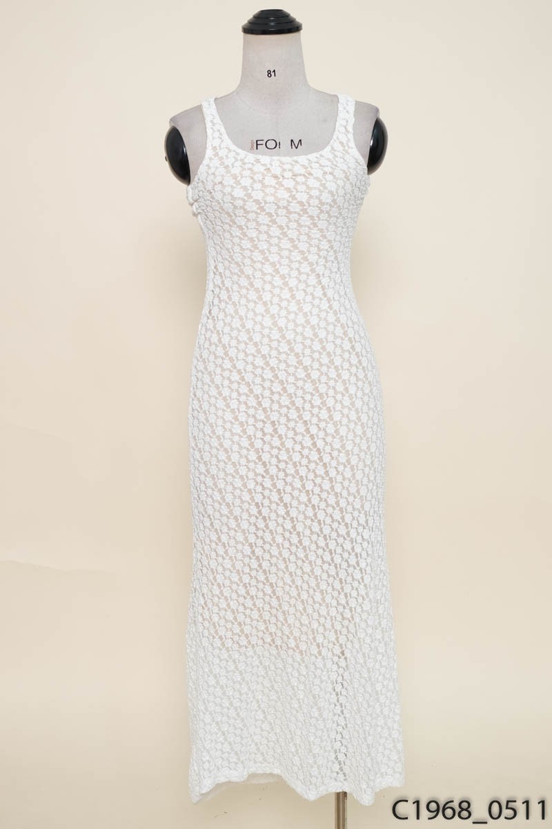 Đầm 2 dây trắng New Tags