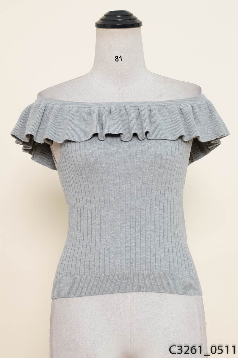 Áo xám trễ vai Forever 21