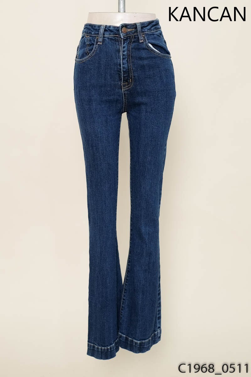 KANCAN - Quần jeans xanh ống loe