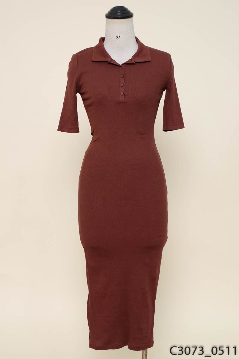 Đầm polo nâu
