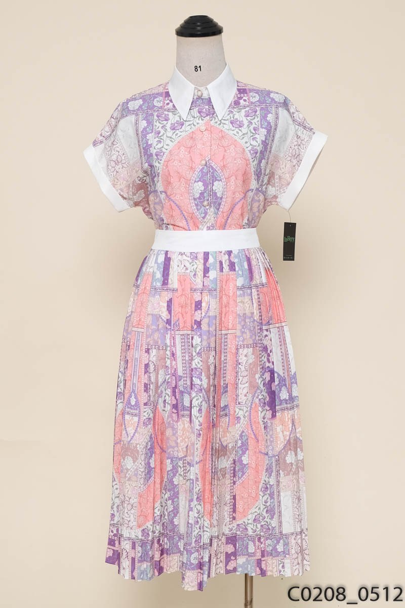 DT ROSE - Set áo + chân váy tím hồng